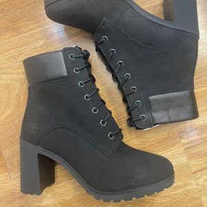 TIMBERLAND WOMEN'S ALLINGTON 6 '' INCH BOOT BLACK NUBUCK A1JVB ALL SIZES